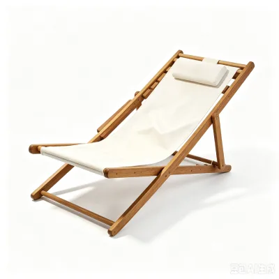 Modern Folding Solid Wood Outdoor Furniture Deck Chair & Patio Bench with Adjustable Backrest