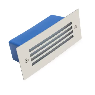 Stainless Steel Long Strip Modern Outdoor IP65 Waterproof LED Stair Light Recessed Step Wall Light Tempered Glass Diffuser for