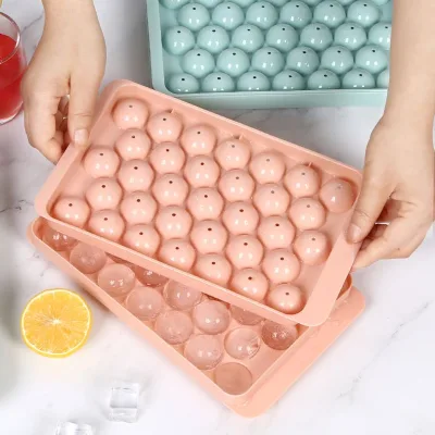 New Best Selling Flexible Ice Cube Tray with Lid Free Easy Release Ice Cube Molds Make Mini Ice Cubes