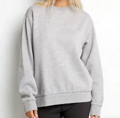 High Quality Women's Winter Oversize Fitness Sweatshirt Soft Cotton Long Sleeves Custom Printed Front Breathable