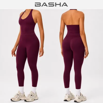 Women's Seamless Halter Yoga Tank Top Open Back Longline Quick Dry Custom Logo Private Label Activewear