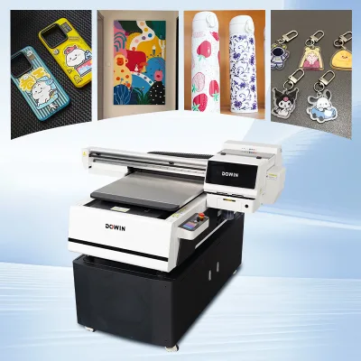 UV 6090 Flat Bed UV and DTF Printer with Laminator Automatic Digital High Speed Metal Wood Leather