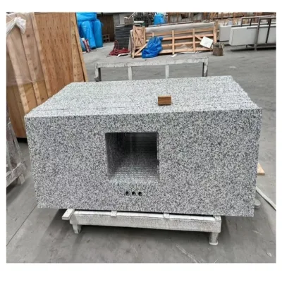 China G439 Big White Flower Granite Slabs Pauline Light Grey Barry Blue Beta White Granite Prefab Vanity Kitchen Counter Tops