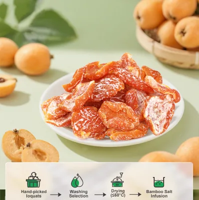 High-Quality Organic Bamboo Salt Loquat Dried Fruit Factory Direct Sales
