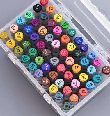 Art Painting Play Set 12 Colors Cone Tip Watercolor Pens for Kids Erasable Chalk Markers