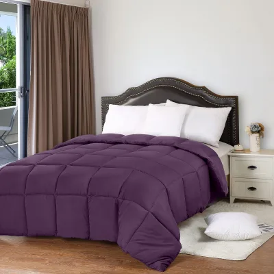 Down Alternative Quilted Comforter 100% Egyptian Cotton Cover