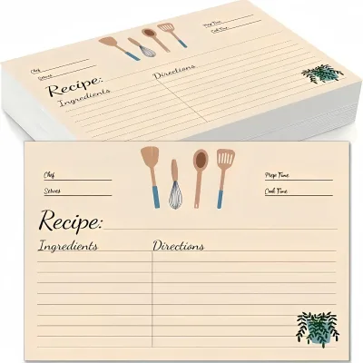 Recipe Cards 4x6,Double Sided Cardstock for Bridal Shower,Wedding,Housewarming Gift