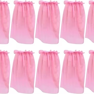 Skin-Friendly Shower Robe Disposable Breathable Design Elastic Sleeves for Salons