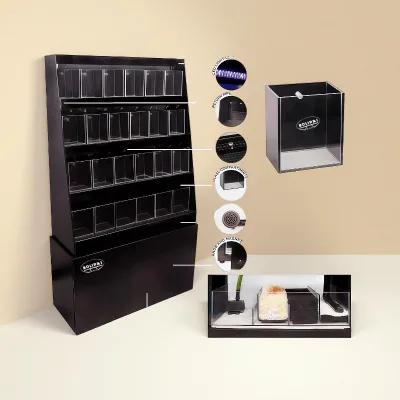 Wholesale Industrial Clear Glass Betta Divided Multifunctional Aquarium Rack System Fish Tank Display Multi Grid