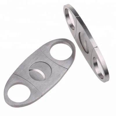 Double Cut Blade Guillotine Stainless Steel Cigar Cutter