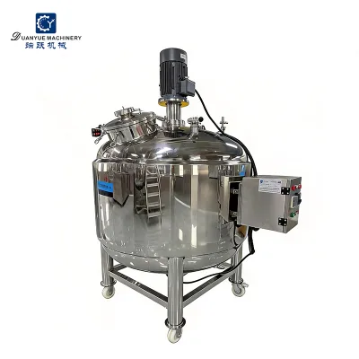 Dish Liquid Sealed Storage Tank Shampoo Double Mixing Tank With Agitator Heating Sealed Blending Tank