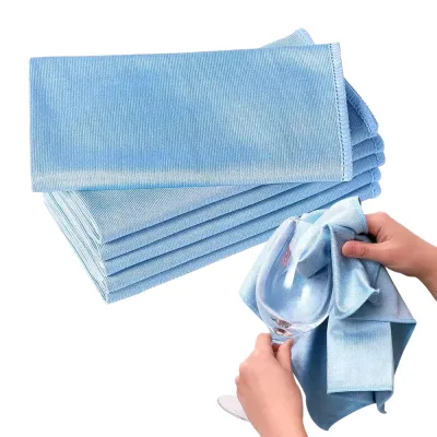 Wholesale Streak-Free Microfiber Glass Cleaning Towel Soft Absorbent Quick Dry with Embossed Pattern for Car Wash Kitchen Use