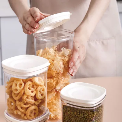 Modern Design Transparent Modern Design Plastic Food Storage Container with Lids for Kitchen and Back to School Use