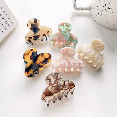 High Sense Mini Size Fashionable Hair Claw Clip Acetate Hair Grip for Half Head
