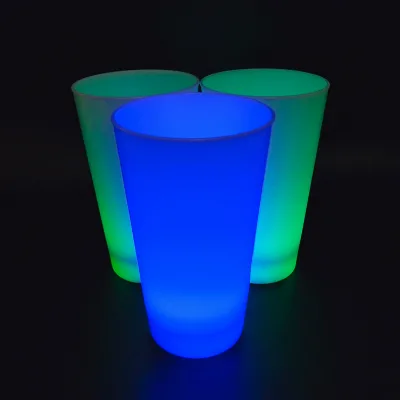 Custom LOGO LED Flashing Cup Reusable 12oz Eco-friendly Plastic LED Light up Cup for Bar Party