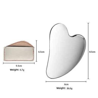Mini Spatula Cosmetic Foundation Custom Logo v Line Face Lifting Stainless Stainless Steel Guasha Beauty Face Mask Cream Spatula