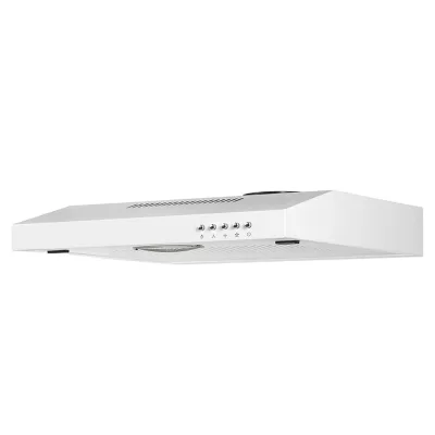Stainless Steel White Painted Slim Air Suction Hood High Airflow Low Noise Class Energy Efficiency Wall Mounted for Outdoor