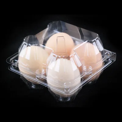 Eco-Friendly Four Grid Good Quality Square Plastic Chicken Duck Egg Tray