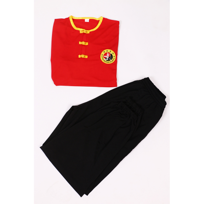 Custom Short Sleeve Stretch Martial Arts Kung Fu Uniform for Children (Coloured)