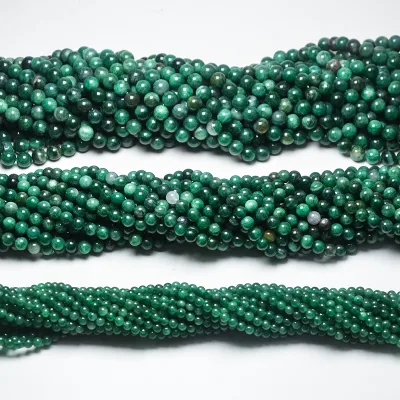 Miss Stone 4mm 6mm 8mm Green Fuchsite Mica Beads Round Smooth Loose Natural Muscovite Stone for Jewelry Making DIY
