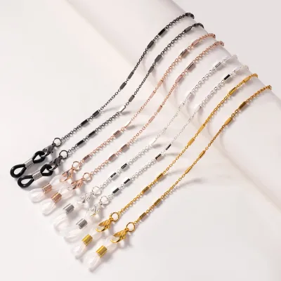 Irregular Cylinder Anti Slippery Glasses Chain Fashion Copper Sunglasses Retainer