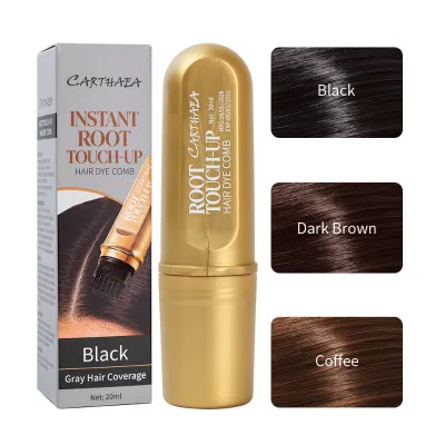 Hair Dye Cream Comb with Natural Plant Extract Root Touch up Hair Color Ammonia Free Men Women Gray Coverage No Bleaching