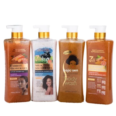 WWP Papaya & Turmeric Moisturizing Cleansing Exfoliating Body Wash with Long-lasting Fragrance 1000ml Bottle for Men