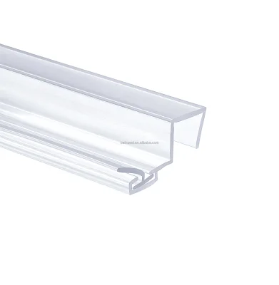 Modern Plastic Polycarbonate 'U' Shower Seal with Leg and Easy Installation for 90 Degree Angle