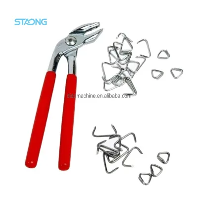 Professional Hog Ring Pliers Spring Loaded Pliers for Upholstery Fence Bungee Cord Sausage Meat Casings