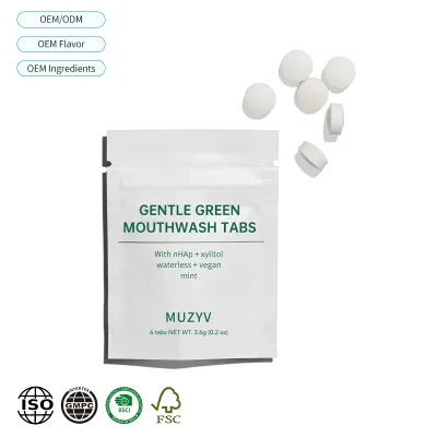 Custom Trvel Hotel Chew Bit Tooth Tabs Nhap Vegan Alcohol Free Probiotics Mouthwash Tablets