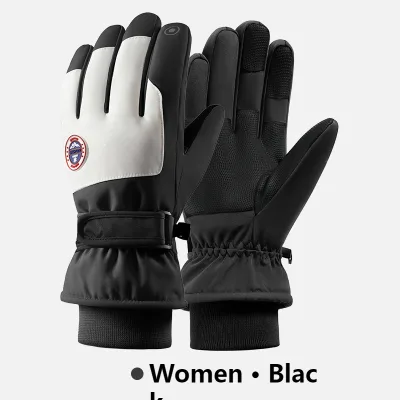 Winter Gloves for Polyester Waterproof Insulated Ski Snowboard Gloves Drawstring Closure Ski Gloves Ski Gloves & Mittens