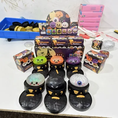 Halloween Pumpkin Ghost Squishy Cross-Border Thermoplastic Rubber Squeeze Stress-Relief Toy Grippy Slow-Rebound Decompression