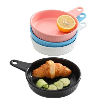 6 Inch Microwave Safe Round Colorful Ceramic Bread Baking Dish