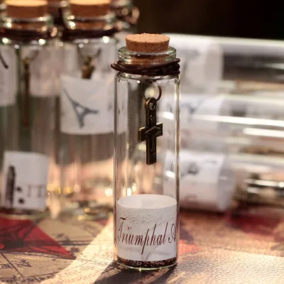 Vintage Lucky Pendant Wishing Bottle Glass Craft Decoration Creative Student Birthday Gift Drifting Bottle
