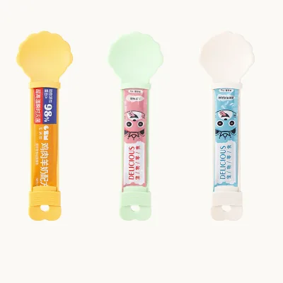Cat Strip Feeder Snack Scoop Squeeze Spoon Pet Food Dispenser Long Handle Cat Treats Spoon for Wet Cat Treats Liquid Snack