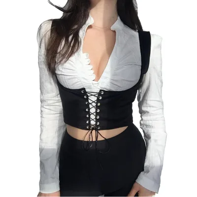 Vintage Sexy and Club Tight Tupe Tops Women's Summer Casual Tube Top Lady Corset Tank Top