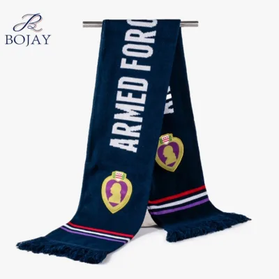 High Quality Cheap Printing Scarf Custom Double Side Printing Scarf World Football Sport Club Fan Scarf With Logo