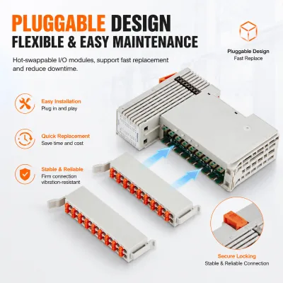 EtherCAT 32CH IO Coupler BL214 No Extra Switch Required Tool-Free Module Replacement NTC RTD Temperature Sensing