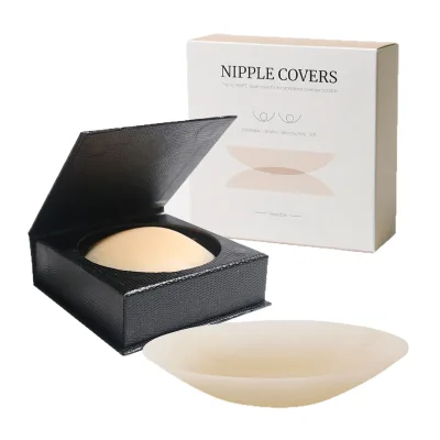 Hot-selling Foreign Trade Silicone Gel Chest Stickers Invisible Seamless Ultra-thin Anti-bump Nipple Covers Adhesive Solid-color