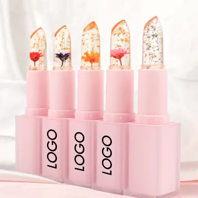 Pink Mineral Cream Lip Balm with Moisturizing Plump Care Temperature-Color-Changing Crystal Jelly Effect Private Label Lipstick
