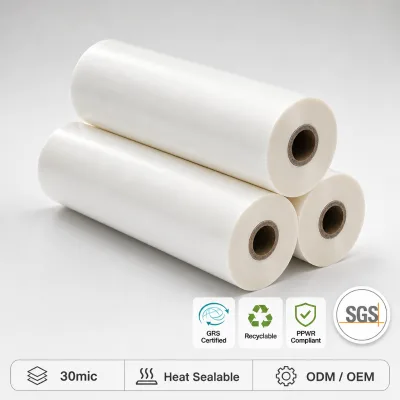 RoHS REACH Anti-Scratch Soft BOPP Thermal Laminating Film Roll 30mic High Adhesion for Book Covers & Packaging