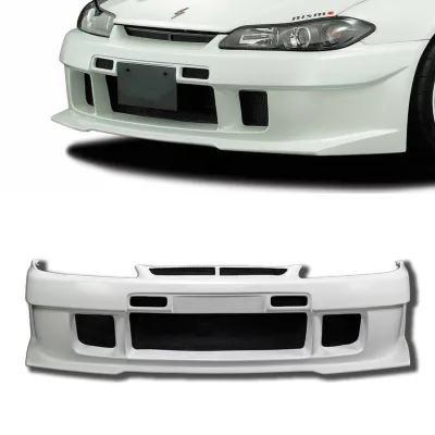 New Front Bumper with Exhaust Cut-Outs for Silvia S15 Spec R NSM Type-Bolt-On Installation