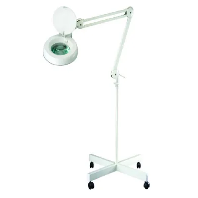 Modern Folding Long Swing Arm Led Light Standing Magnifying Glass Lamp Light Magnifier Lamp Esthetician Lamp with Wheels