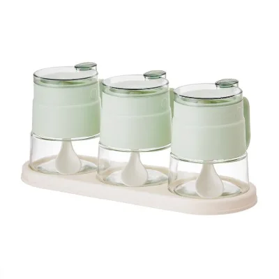Sales Promotion Light Luxury Seasoning Storage Large Capacity Household Three Groups of Seasoning Bottle for Kitchen Use