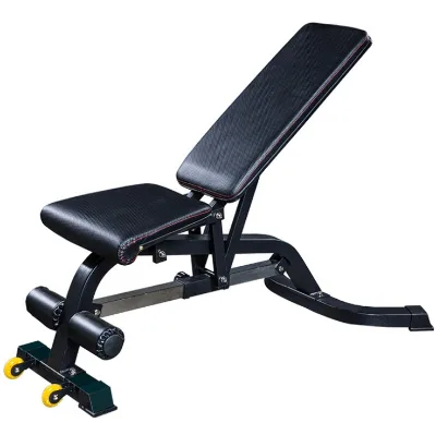Hanson Durable Metal Adjustable Foldable Portable Dumbbell Bench for Indoor Gym Weight Lifting-Unisex