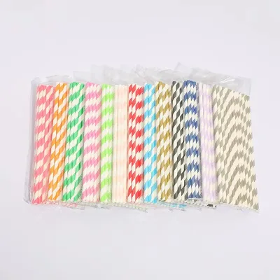 Customized Lollipop Stick Clear Color Paper Straw