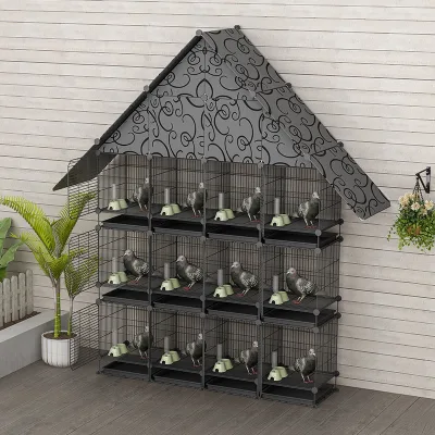 Household Pigeon Cage with Quail Cage Large Solid Pattern Encrypted Chicken and Parrot Breeding Cage for Birds