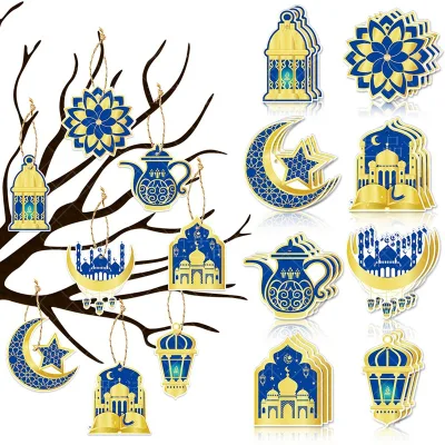 Ramadan Hanging Decorations Eid Mubarak Home Ceiling Hanging Swirl Muslim Ramadan Moon Star Hanging Swirls Decor