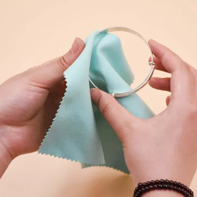 Silver Cleaning Polishing Cloth Custom Cleaning Cloth With Package Wiping Jewelry Suede Maintain