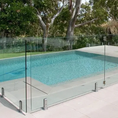Stainless Steel Glass Pool Fence Hardware for Floor Mounted Frameless Balustrade